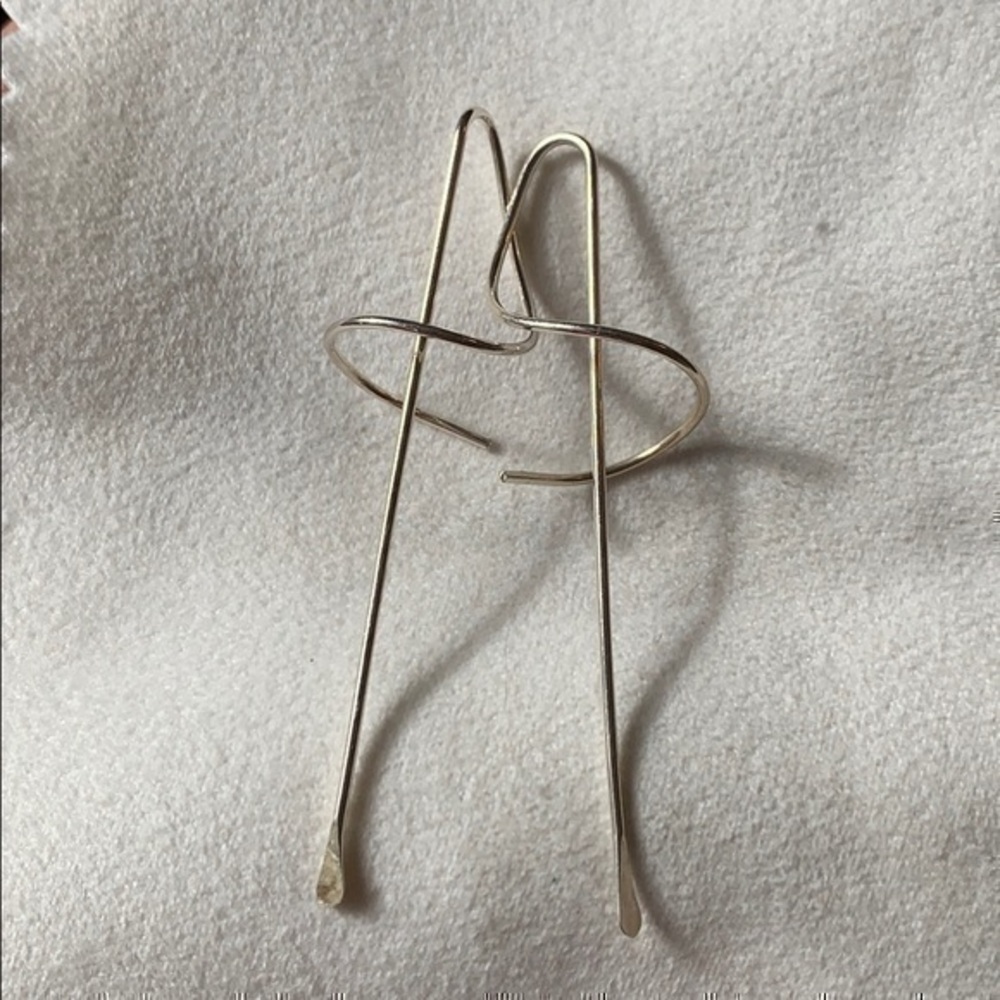 Silver costume earrings